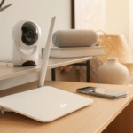 Réseau Wi‑Fi domestique avec objets connectés dans une maison
