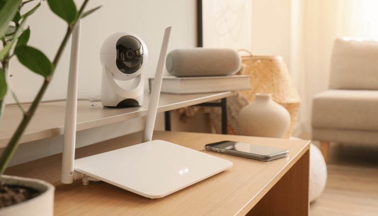 Réseau Wi‑Fi domestique avec objets connectés dans une maison